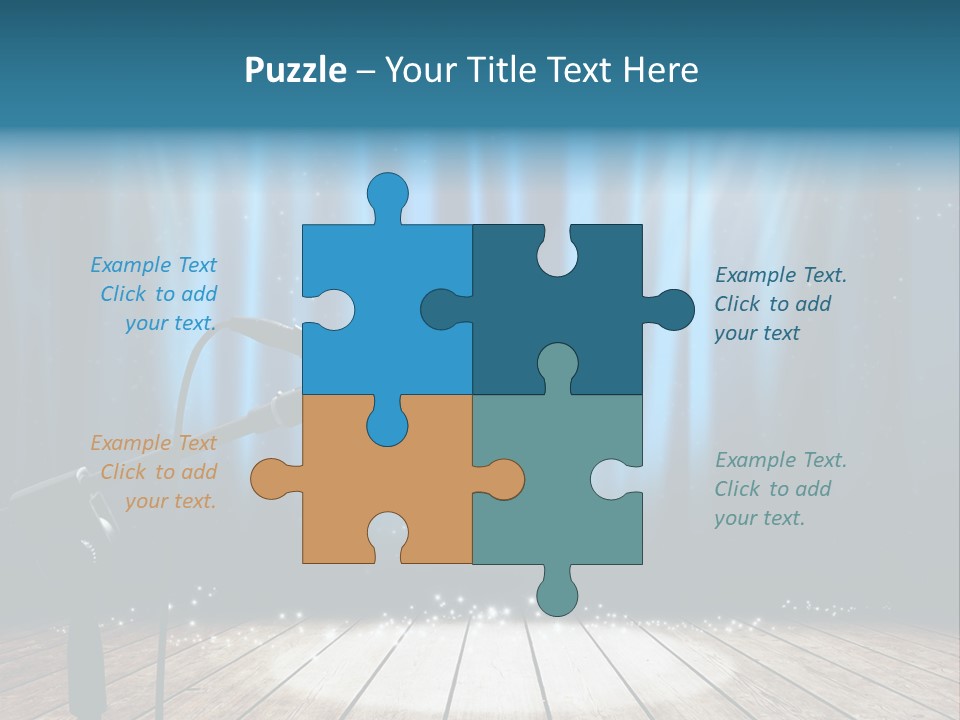 Karaoke Voice Wood PowerPoint Template