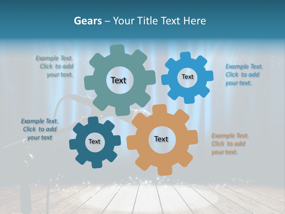 Karaoke Voice Wood PowerPoint Template