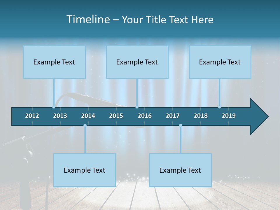 Karaoke Voice Wood PowerPoint Template
