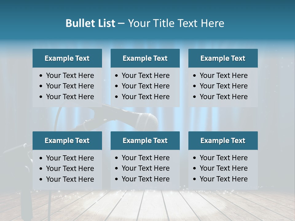 Karaoke Voice Wood PowerPoint Template