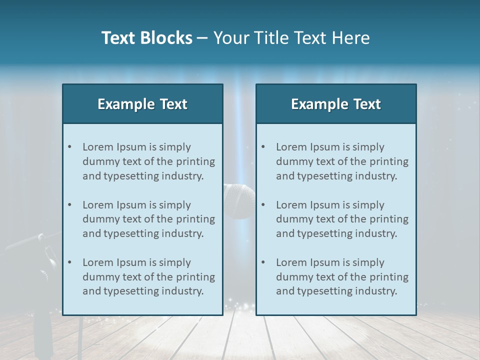 Karaoke Voice Wood PowerPoint Template