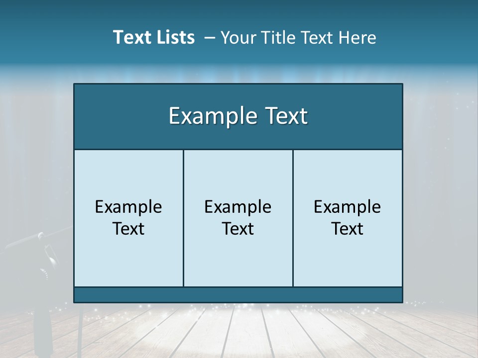 Karaoke Voice Wood PowerPoint Template