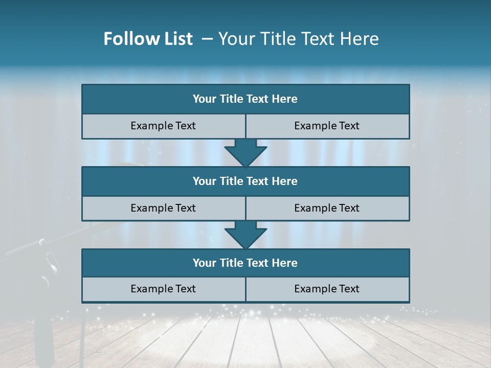 Karaoke Voice Wood PowerPoint Template
