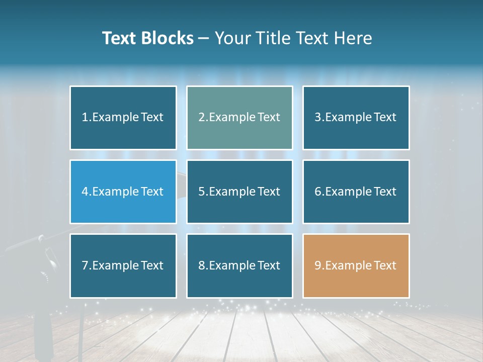 Karaoke Voice Wood PowerPoint Template