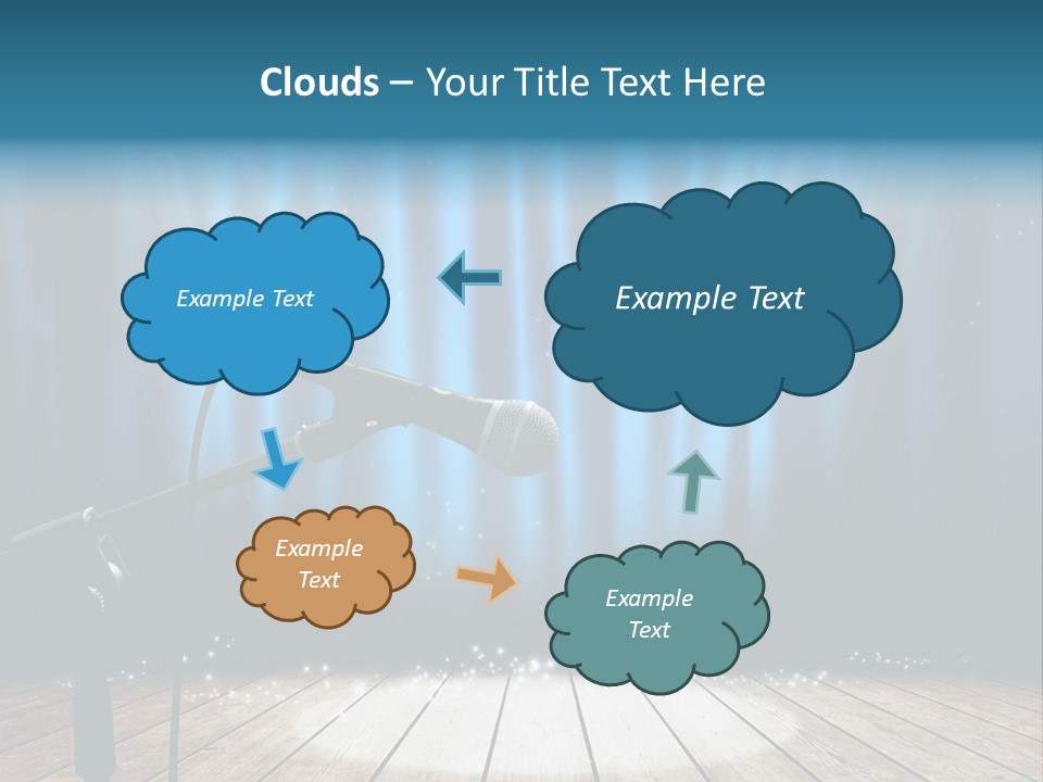Karaoke Voice Wood PowerPoint Template