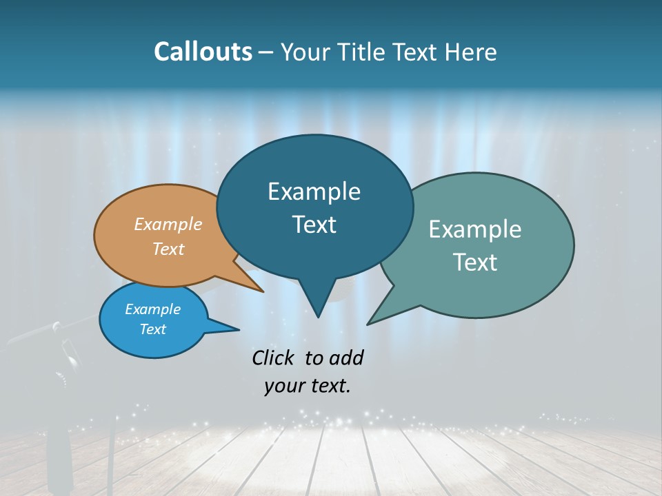 Karaoke Voice Wood PowerPoint Template