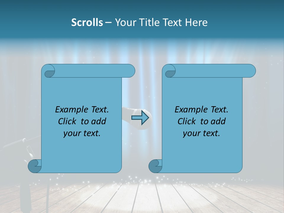 Karaoke Voice Wood PowerPoint Template