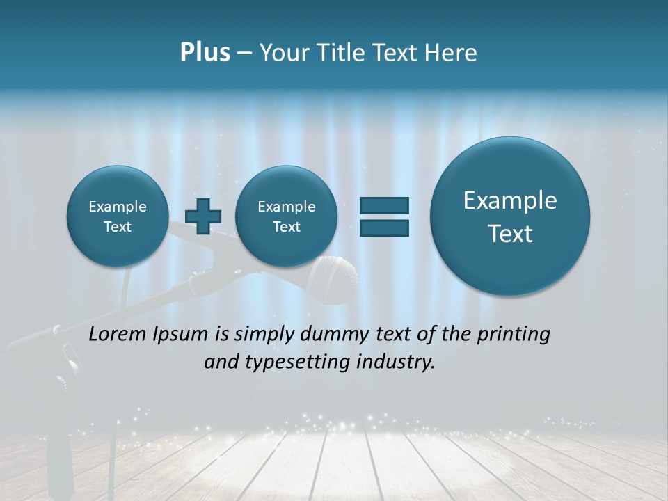 Karaoke Voice Wood PowerPoint Template