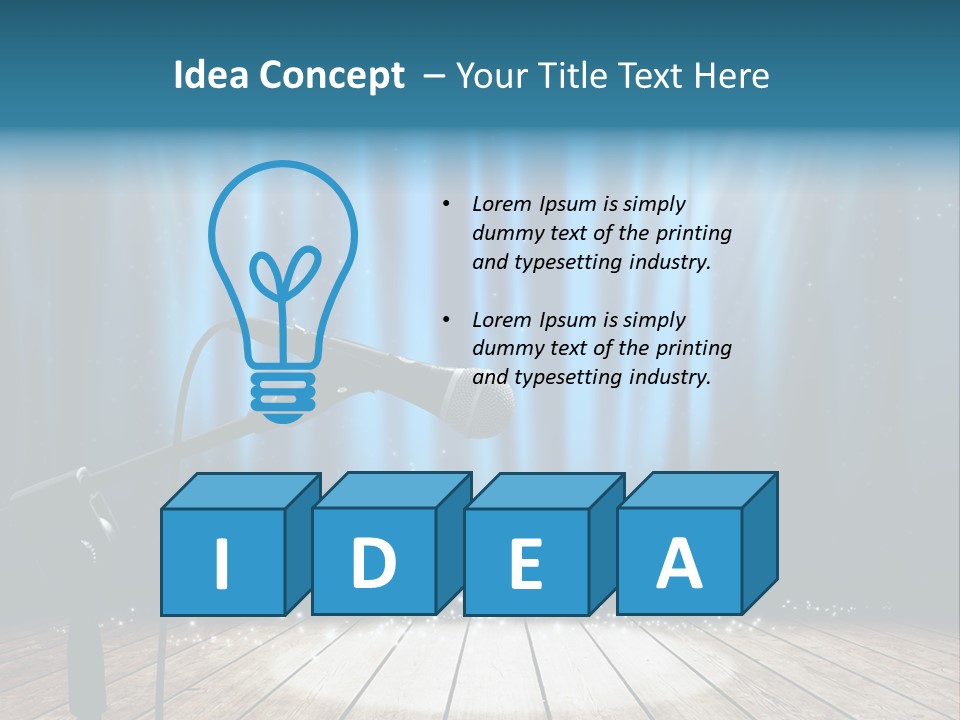 Karaoke Voice Wood PowerPoint Template