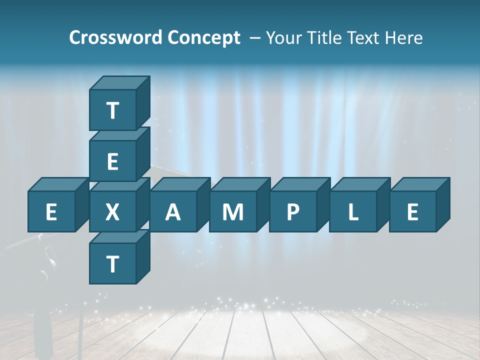 Karaoke Voice Wood PowerPoint Template