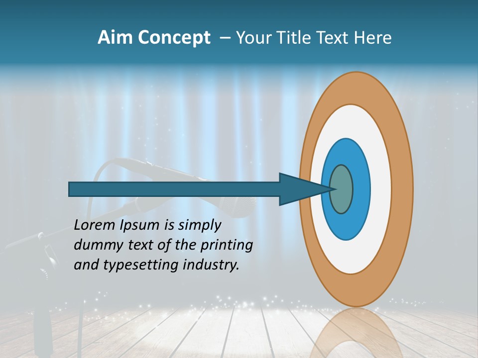 Karaoke Voice Wood PowerPoint Template