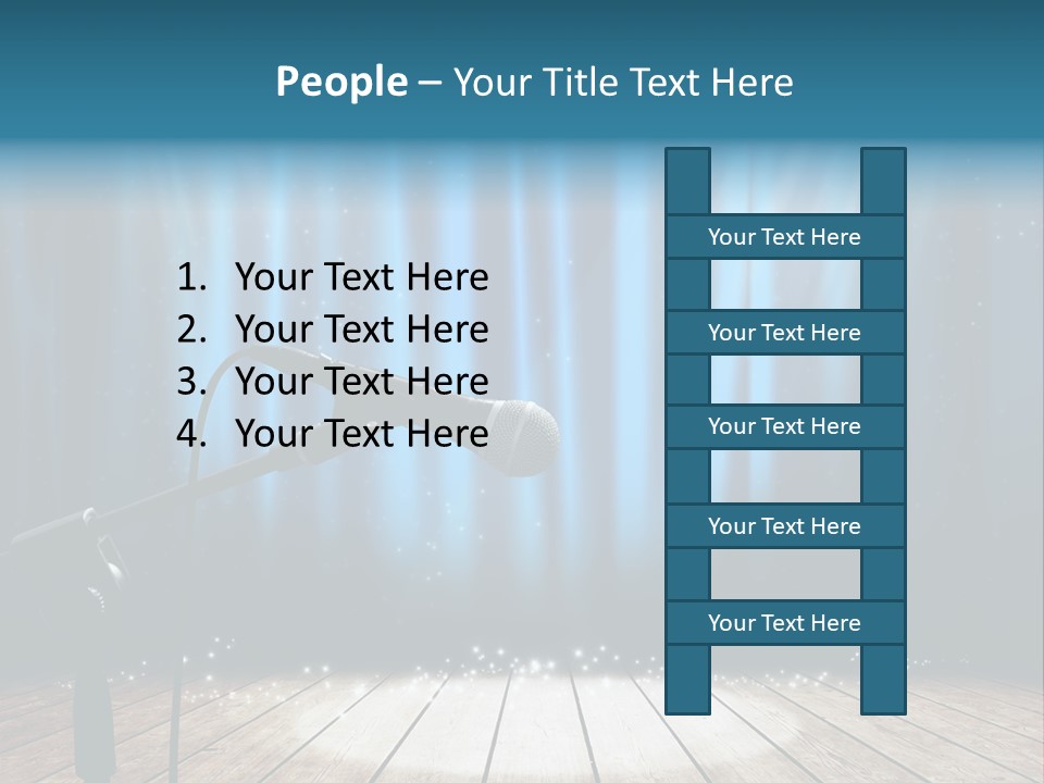 Karaoke Voice Wood PowerPoint Template