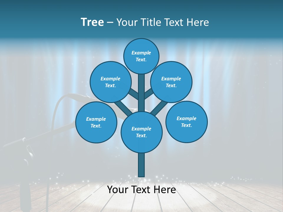 Karaoke Voice Wood PowerPoint Template