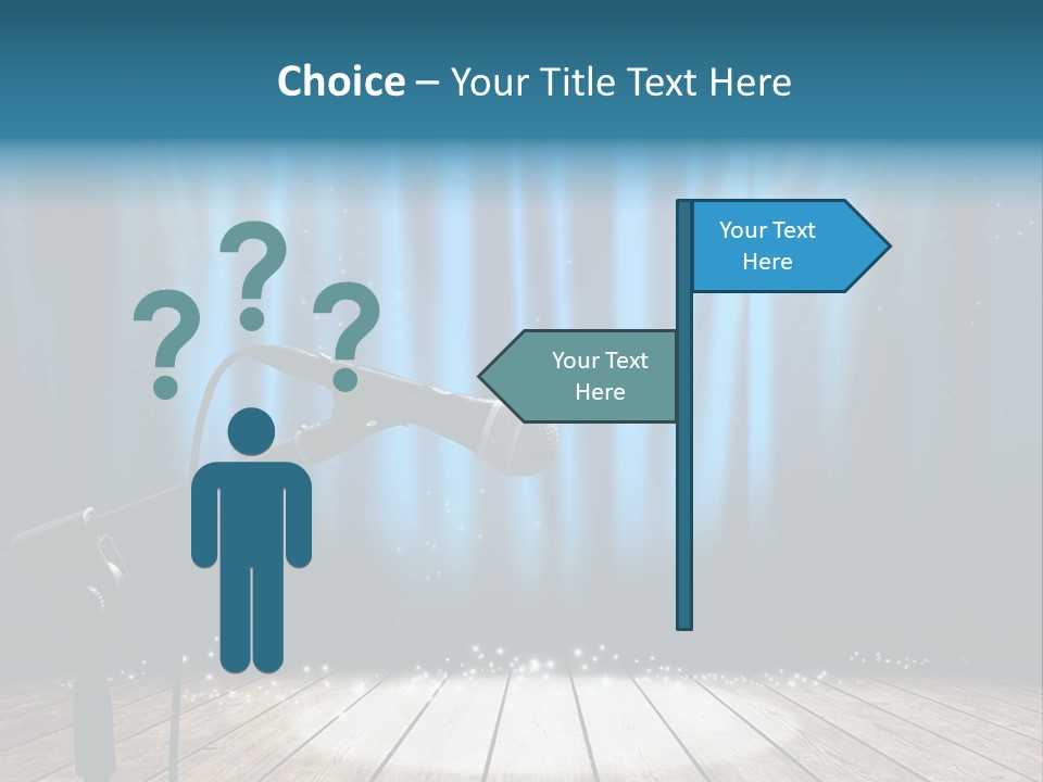 Karaoke Voice Wood PowerPoint Template