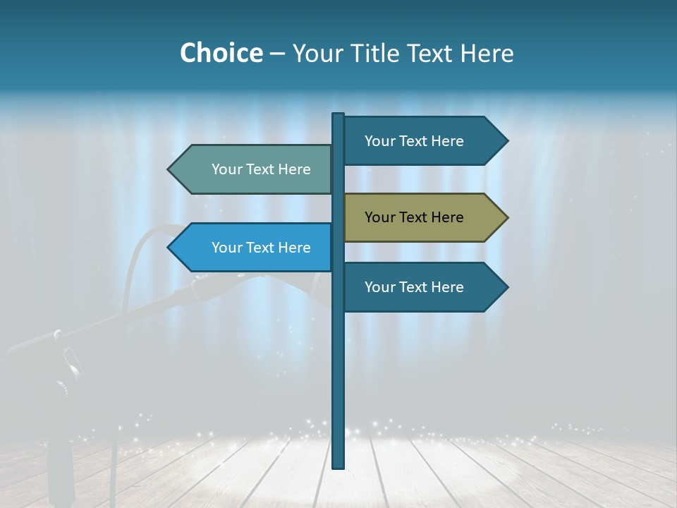 Karaoke Voice Wood PowerPoint Template