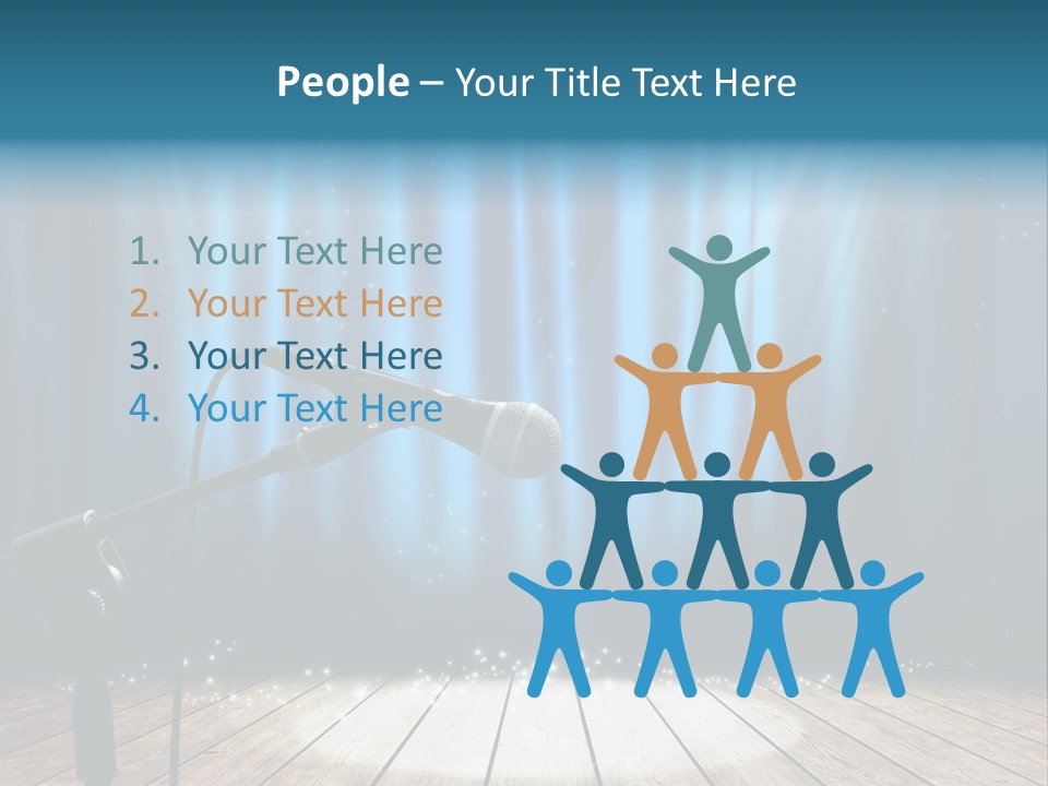 Karaoke Voice Wood PowerPoint Template