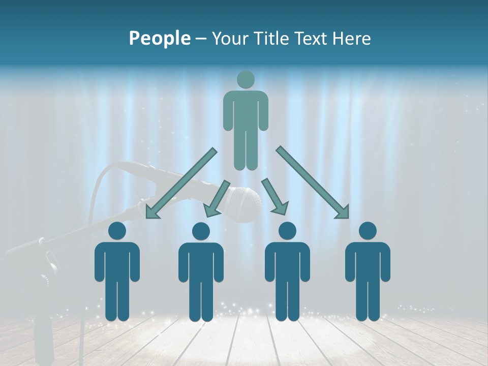 Karaoke Voice Wood PowerPoint Template