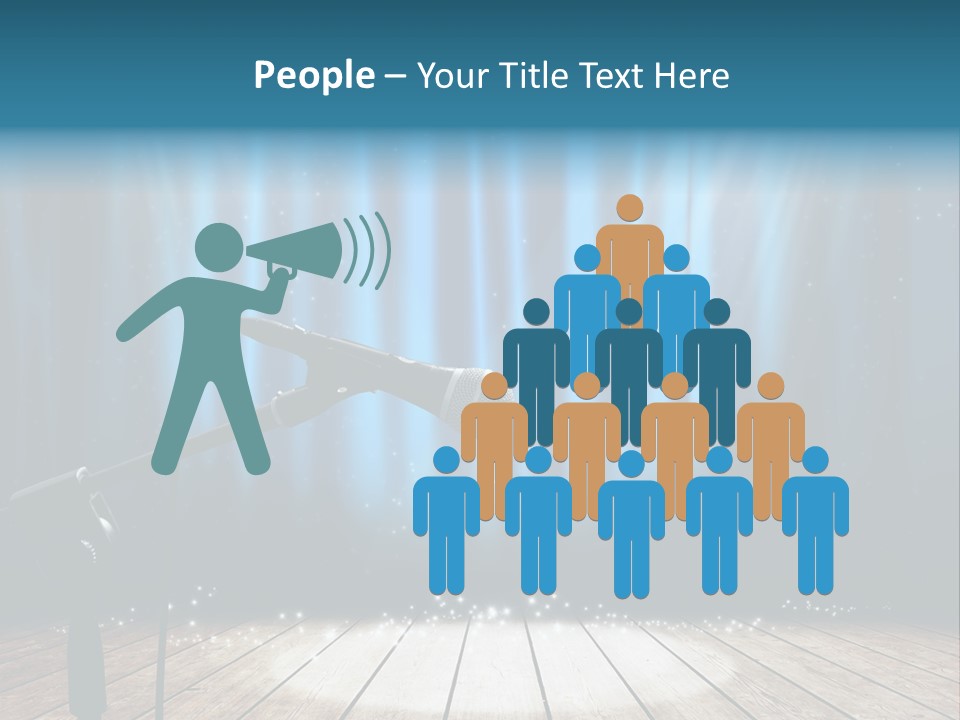 Karaoke Voice Wood PowerPoint Template