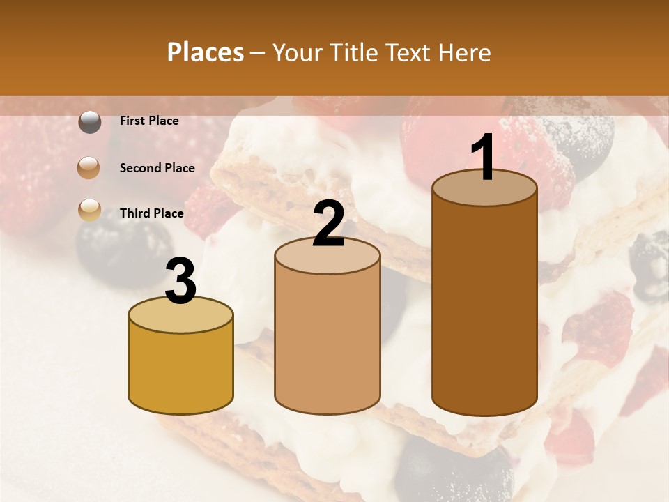 Blueberry Gourmet Whipped Cream PowerPoint Template