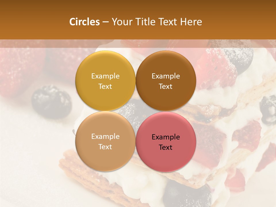 Blueberry Gourmet Whipped Cream PowerPoint Template