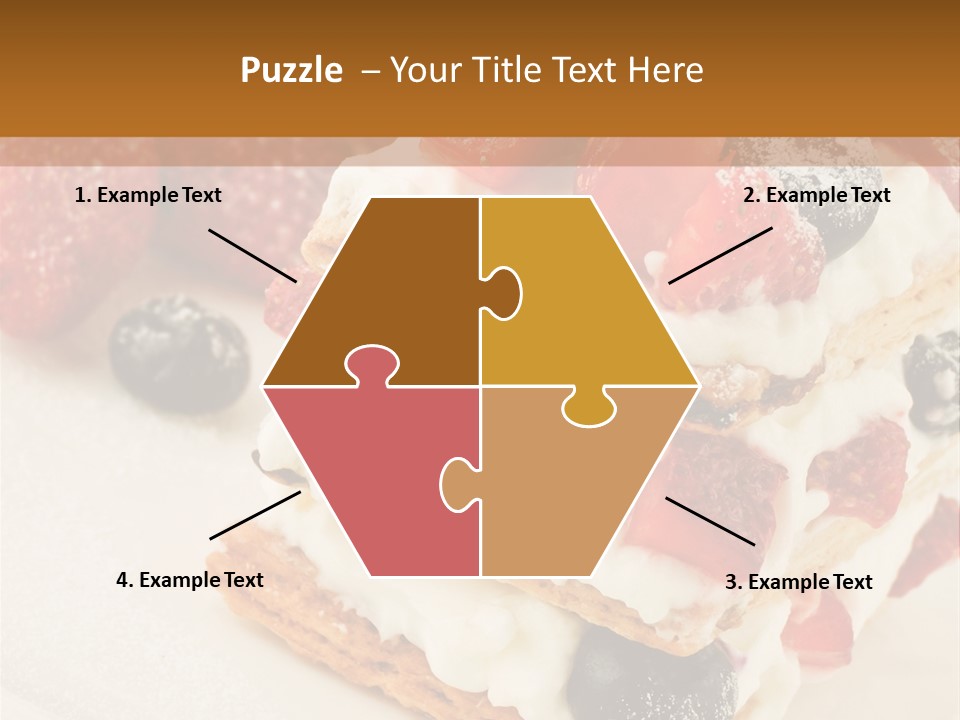 Blueberry Gourmet Whipped Cream PowerPoint Template