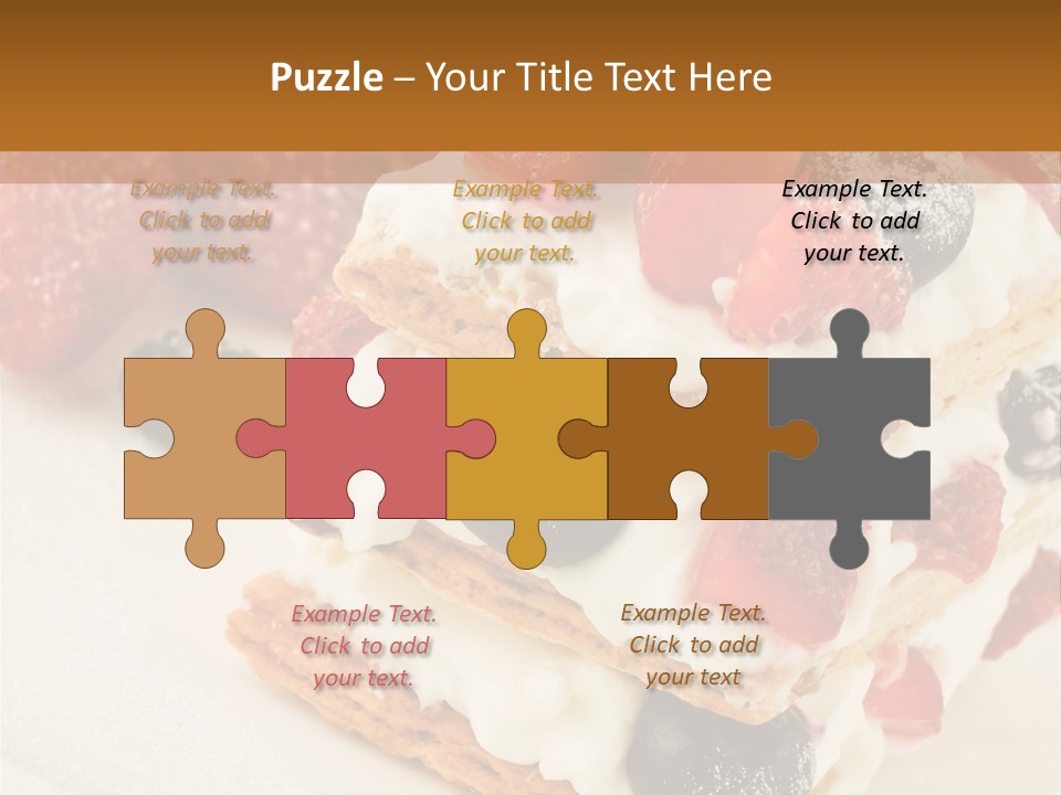 Blueberry Gourmet Whipped Cream PowerPoint Template