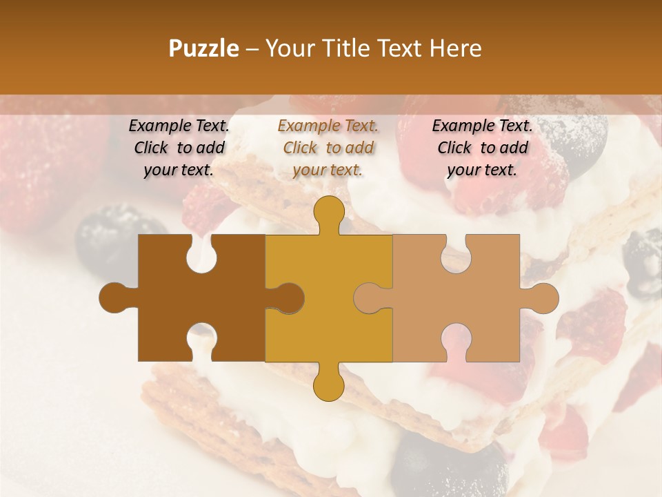 Blueberry Gourmet Whipped Cream PowerPoint Template