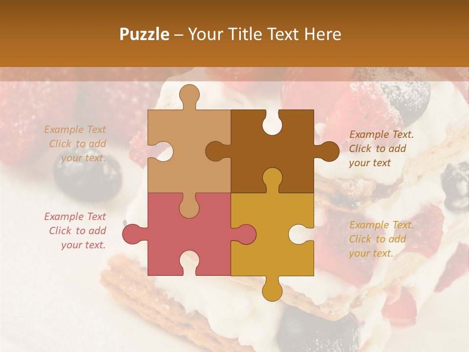 Blueberry Gourmet Whipped Cream PowerPoint Template