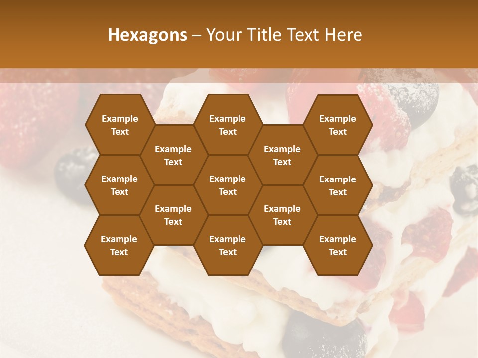 Blueberry Gourmet Whipped Cream PowerPoint Template