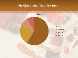 Blueberry Gourmet Whipped Cream PowerPoint Template