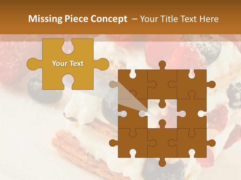 Blueberry Gourmet Whipped Cream PowerPoint Template