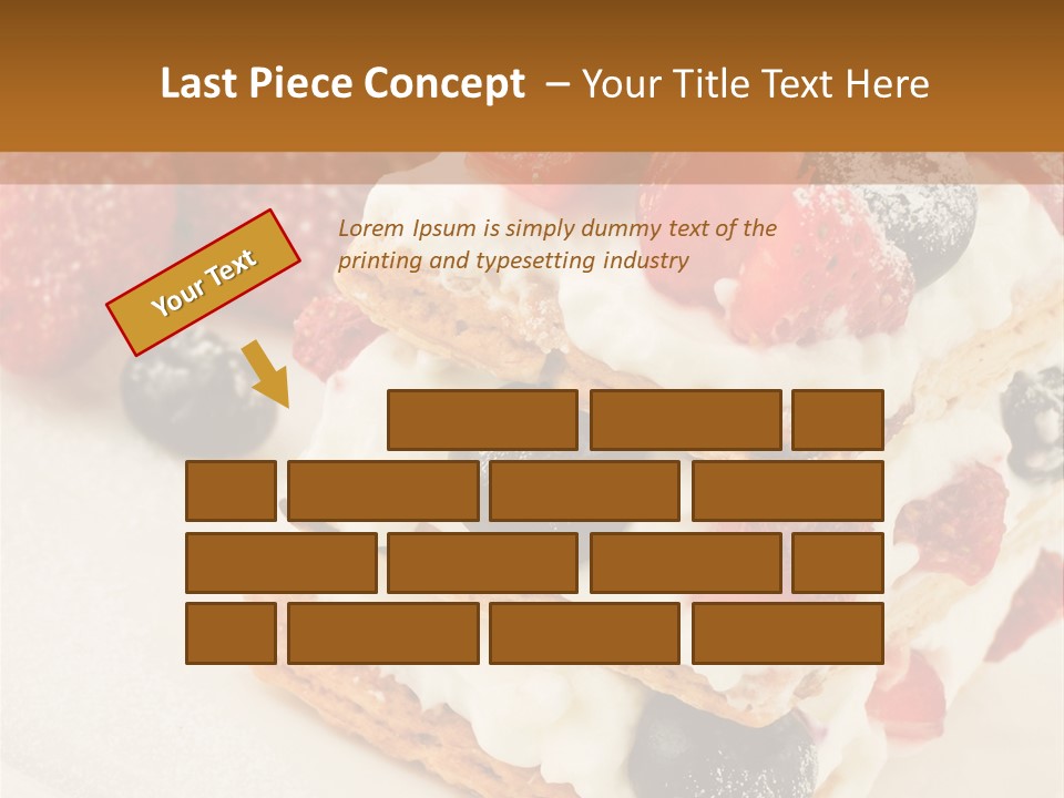 Blueberry Gourmet Whipped Cream PowerPoint Template