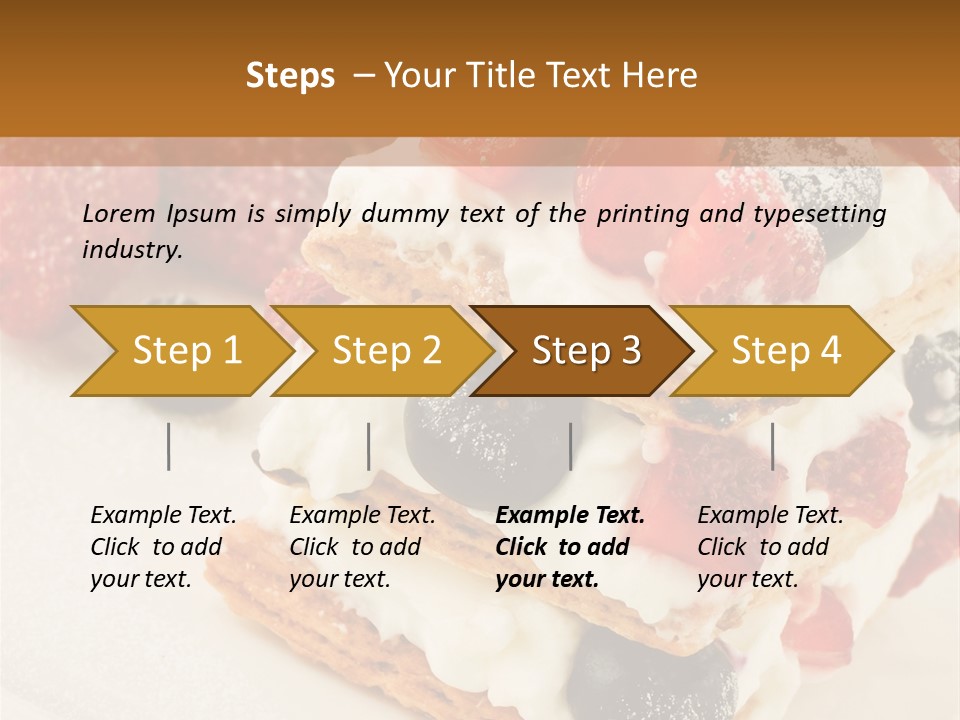 Blueberry Gourmet Whipped Cream PowerPoint Template