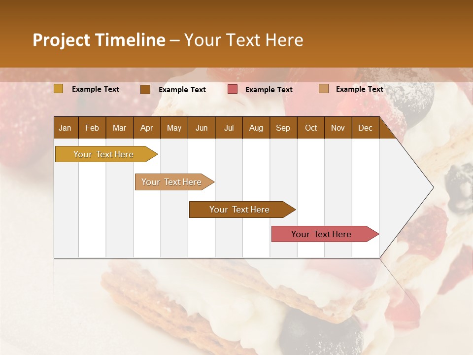 Blueberry Gourmet Whipped Cream PowerPoint Template