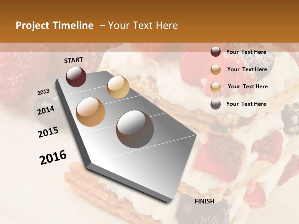 Blueberry Gourmet Whipped Cream PowerPoint Template