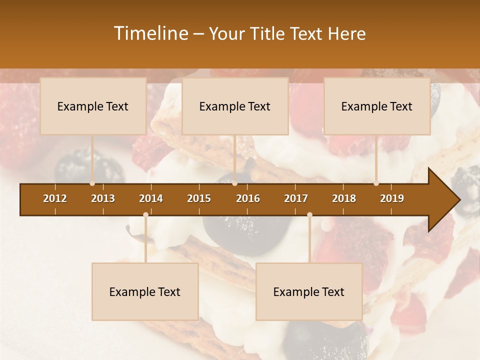 Blueberry Gourmet Whipped Cream PowerPoint Template