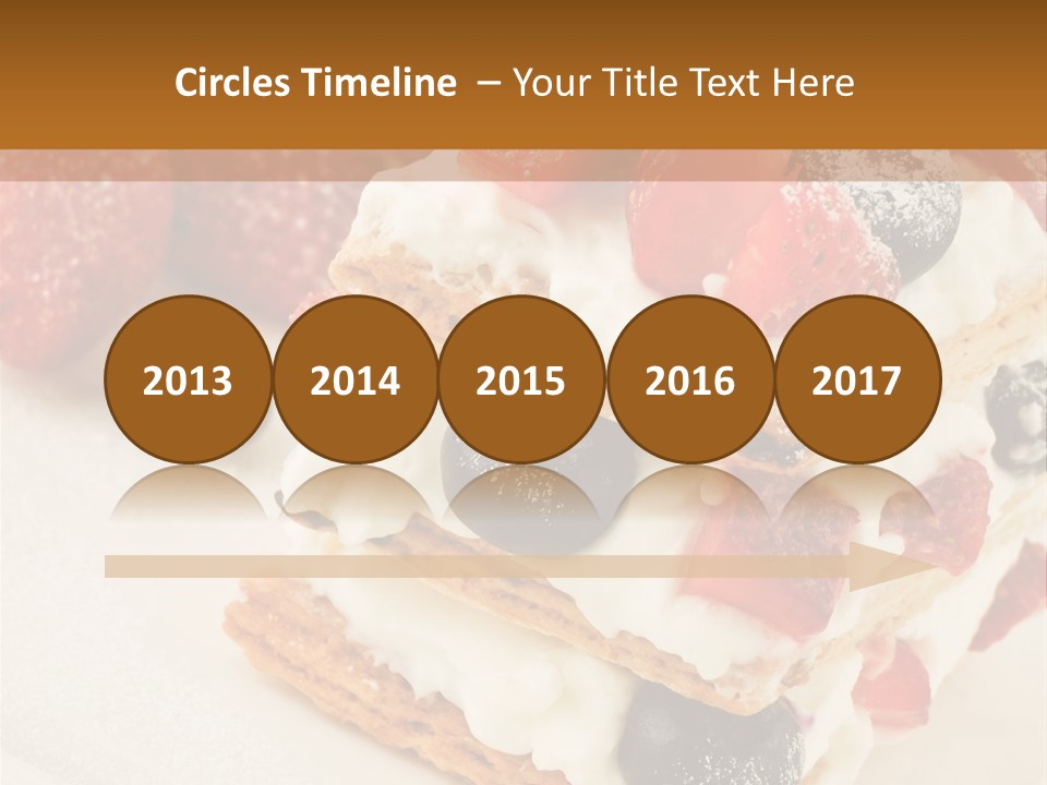 Blueberry Gourmet Whipped Cream PowerPoint Template