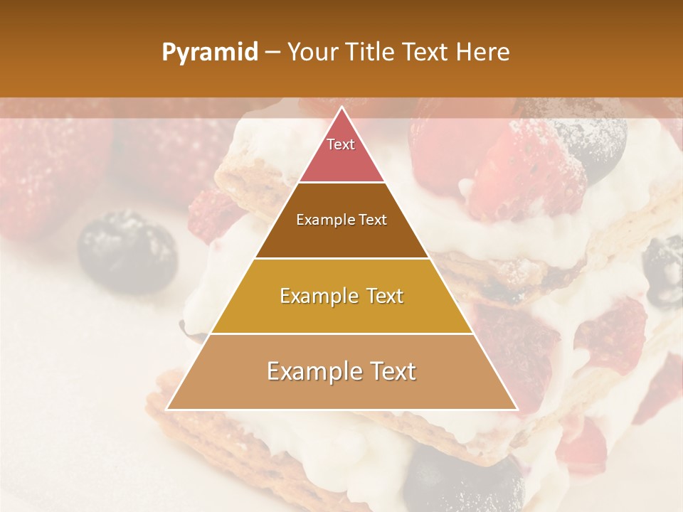 Blueberry Gourmet Whipped Cream PowerPoint Template