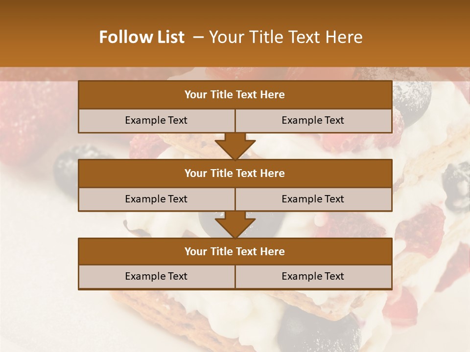 Blueberry Gourmet Whipped Cream PowerPoint Template