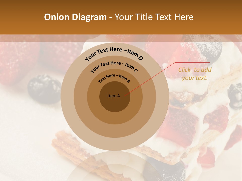 Blueberry Gourmet Whipped Cream PowerPoint Template