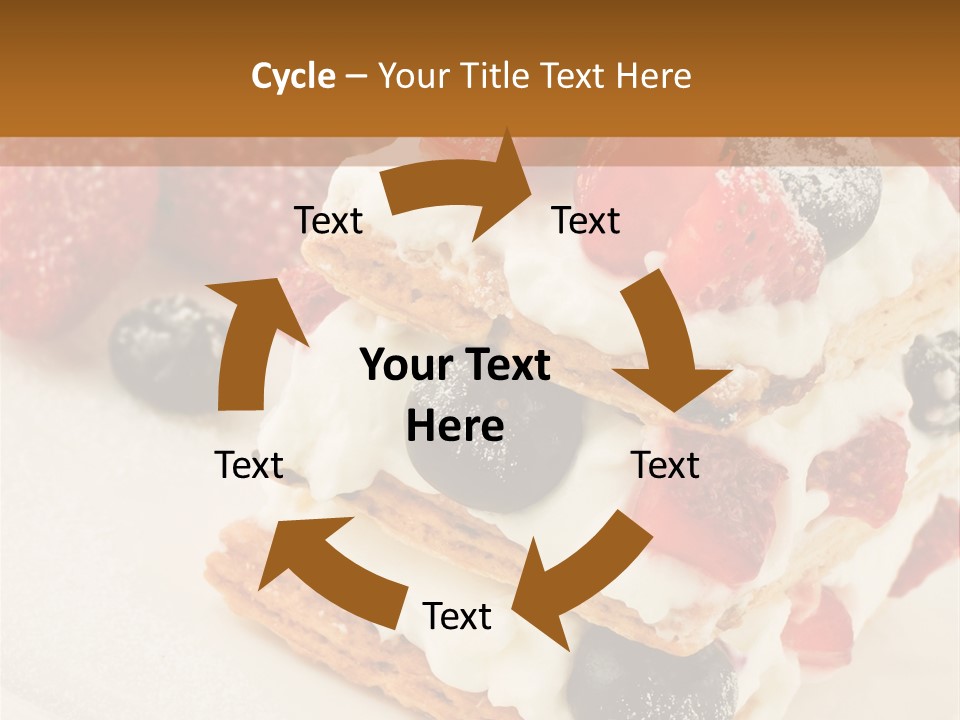 Blueberry Gourmet Whipped Cream PowerPoint Template