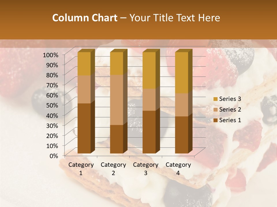 Blueberry Gourmet Whipped Cream PowerPoint Template