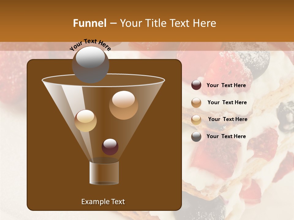 Blueberry Gourmet Whipped Cream PowerPoint Template