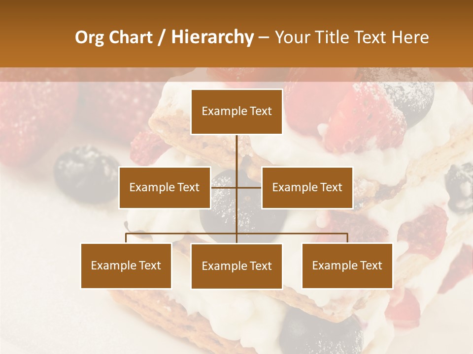 Blueberry Gourmet Whipped Cream PowerPoint Template