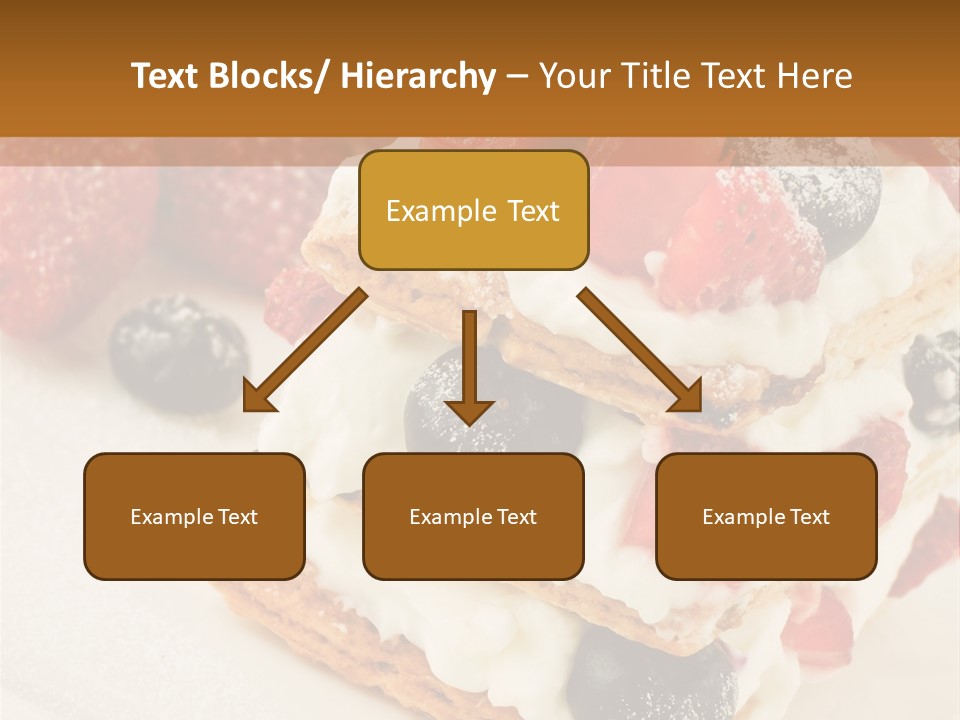 Blueberry Gourmet Whipped Cream PowerPoint Template