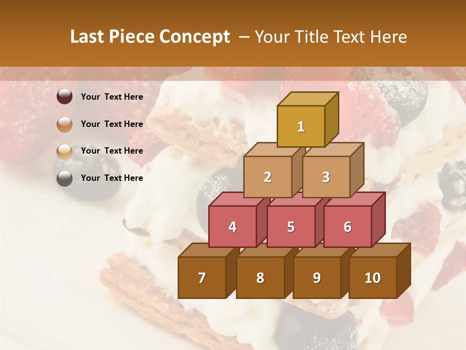 Blueberry Gourmet Whipped Cream PowerPoint Template