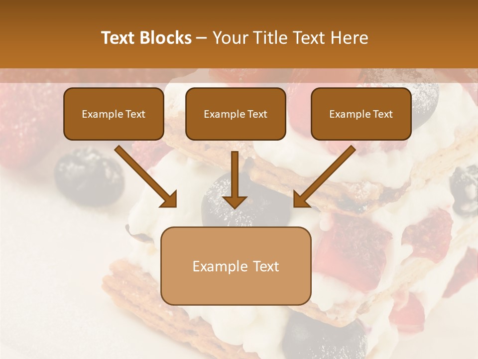 Blueberry Gourmet Whipped Cream PowerPoint Template