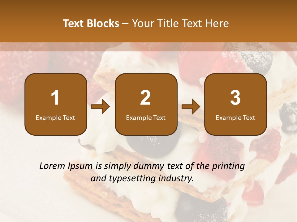 Blueberry Gourmet Whipped Cream PowerPoint Template