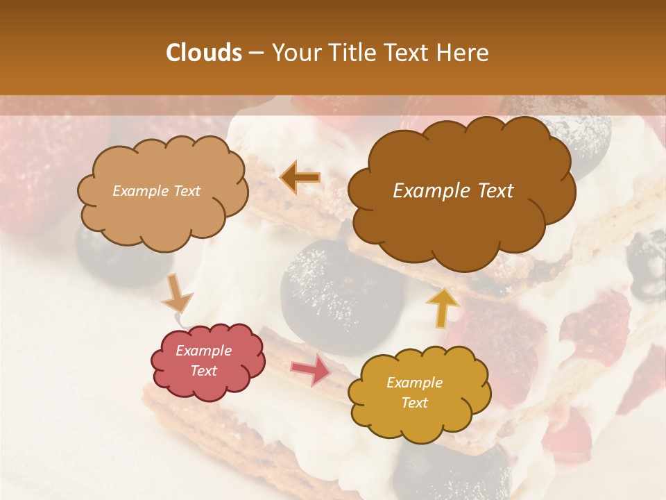 Blueberry Gourmet Whipped Cream PowerPoint Template