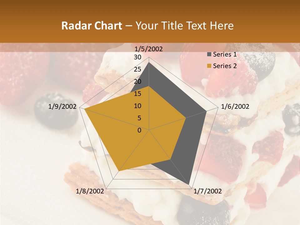 Blueberry Gourmet Whipped Cream PowerPoint Template